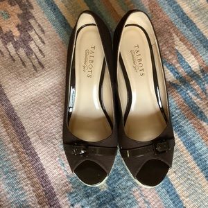 Talbots Espadrille Peep Toe Wedges